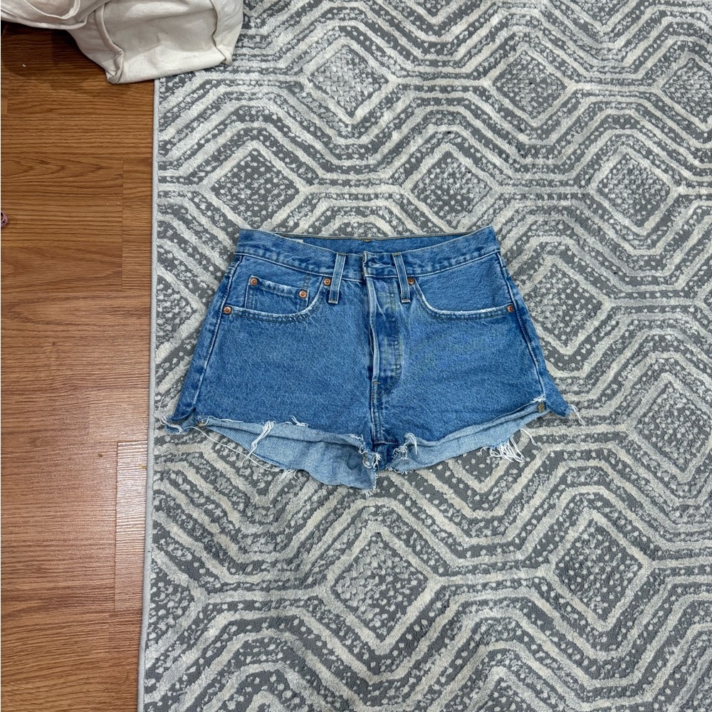 Levi's Blue Jean Shorts High-Waisted Cut-Off